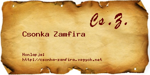 Csonka Zamfira névjegykártya